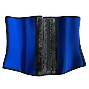 Thaxx Women's Sport Waist‎ Cincher Latex Size 36 / L / Style 1014 Blue 2 Hooks